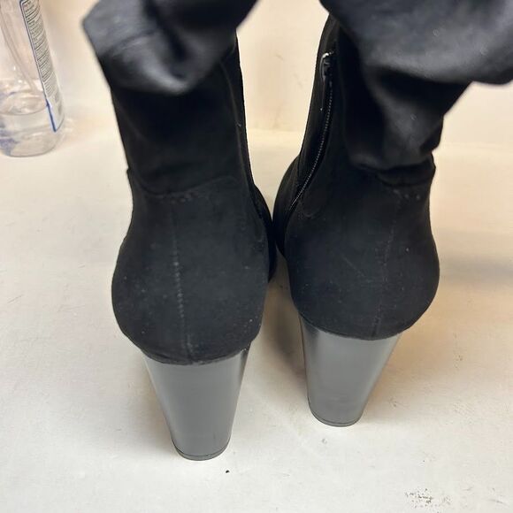 Style & Co. Womens 12 M Black Microsuede Saraa Slouch Mid Calf Boots DISPLAY JC8 - Picture 4 of 5